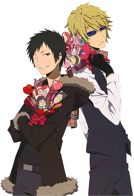 Durarara Shizuo And Izaya Render (600x858)