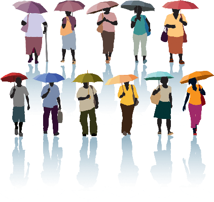 Two People Kissing Clipart - Paraguas Gente (422x399)