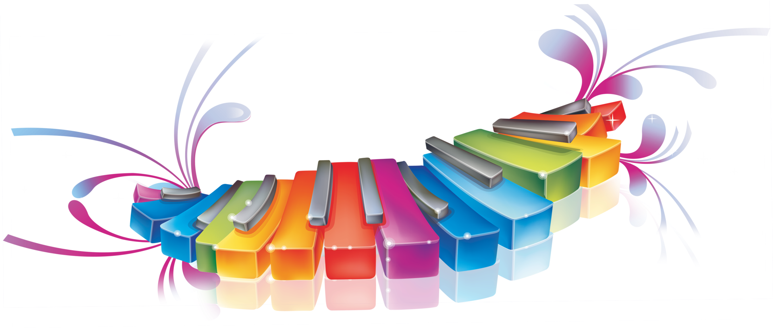 Music Child Pre-school Parenting Rhythm - Ipad Air 2 Leather Case, Rainbow Piano Keyboards Folding (2892x1388)