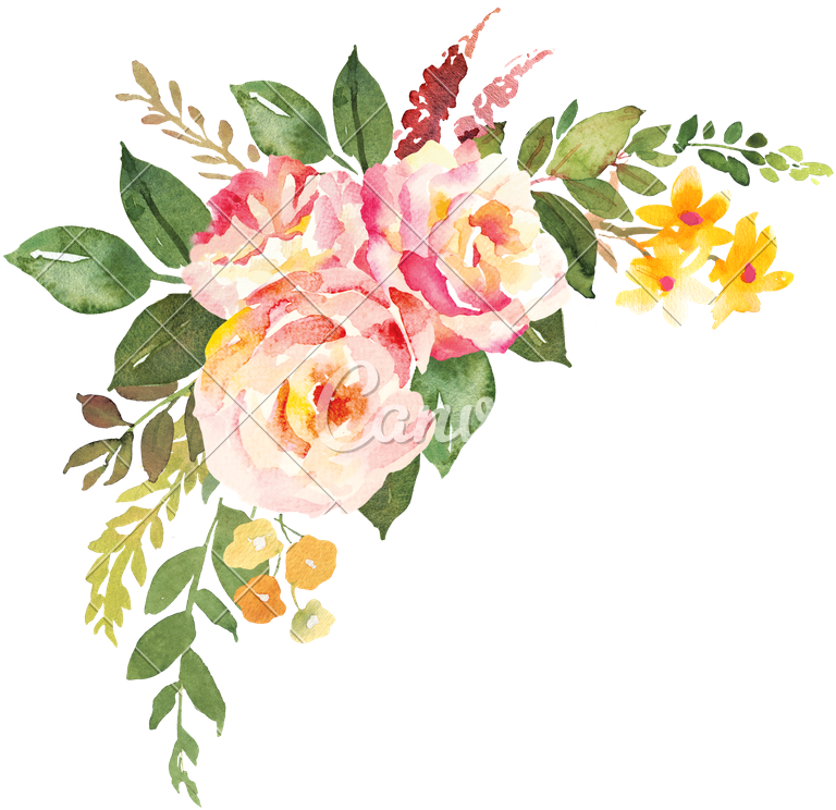 Flower Bouquet With Pink Roses - Rose (800x760)