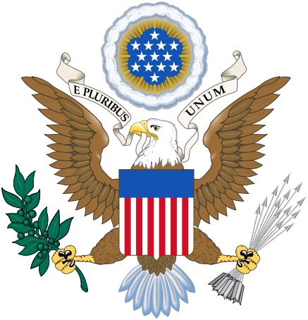 Clipart Of Us Symbol Of Eagel - Great Seal Of The United States (437x454)