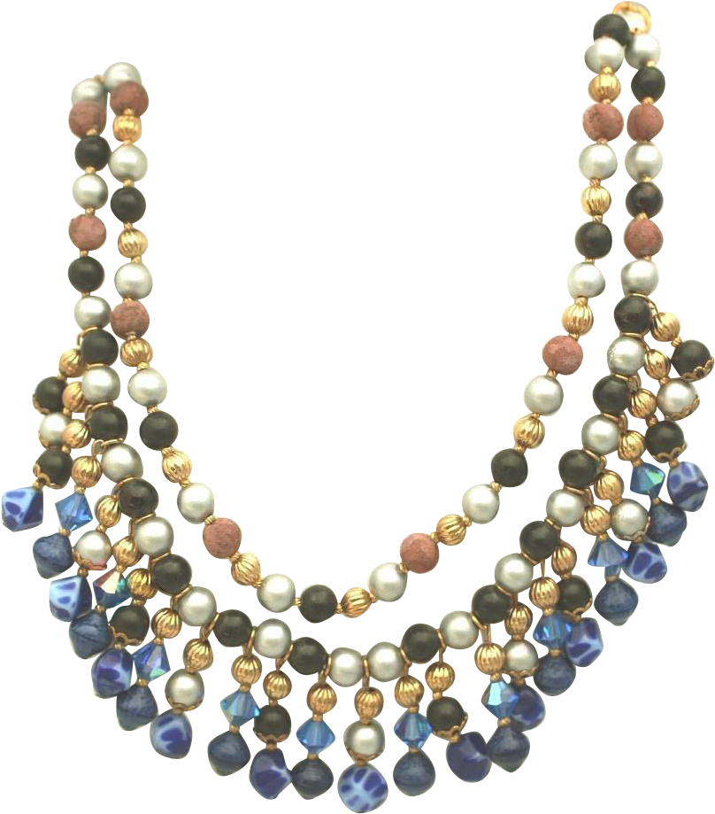 Egyptian Revival Cleopatra Style Vintage Fringe Beaded - Necklace (918x918)