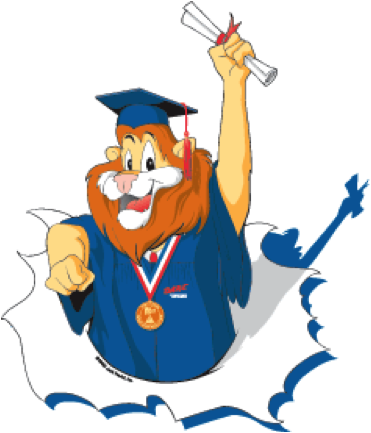 Daredevil Clipart Daring - Dare Lion Graduation (371x433)