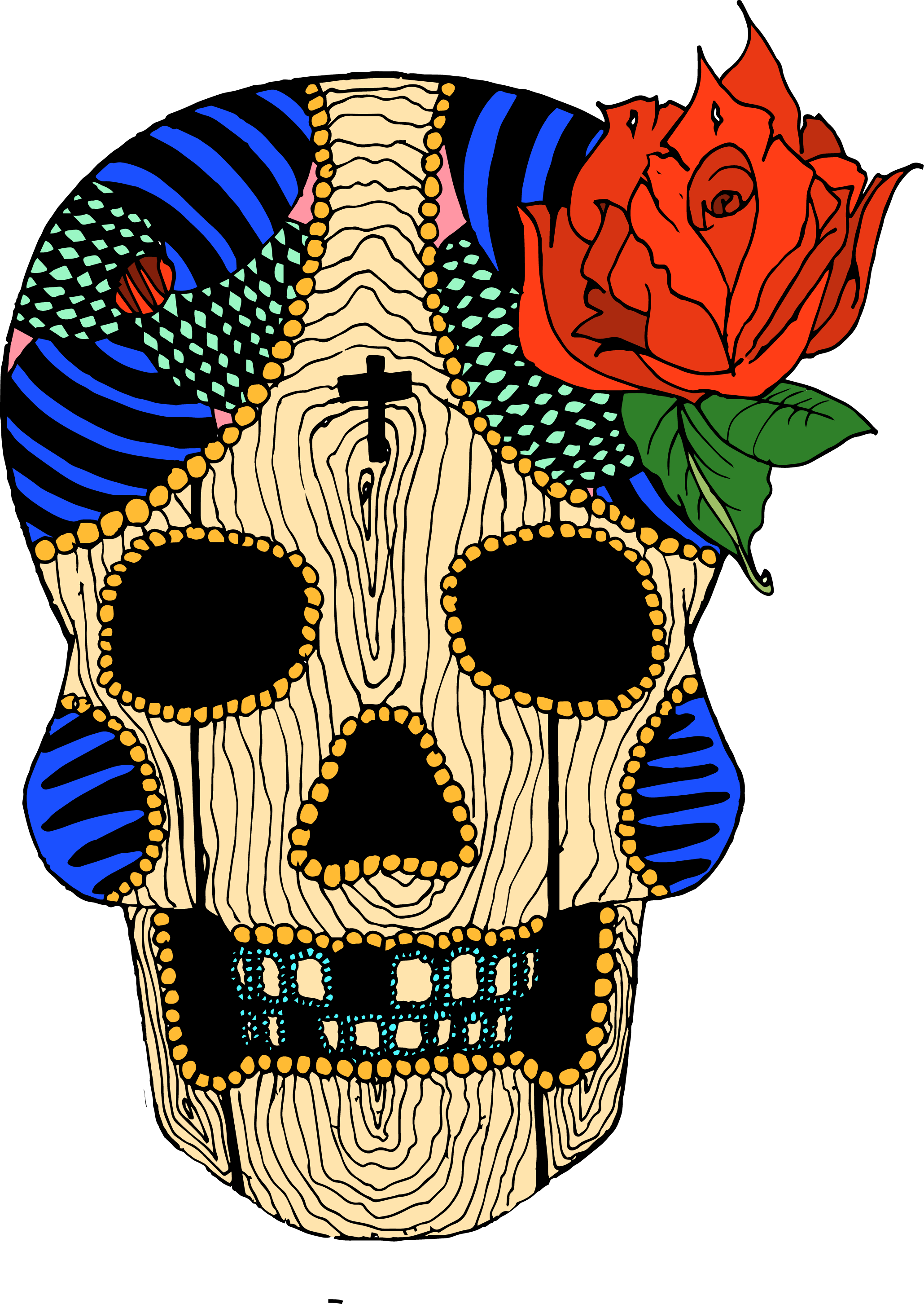 Day Of The Fead Skull - Illustration (2059x2904)