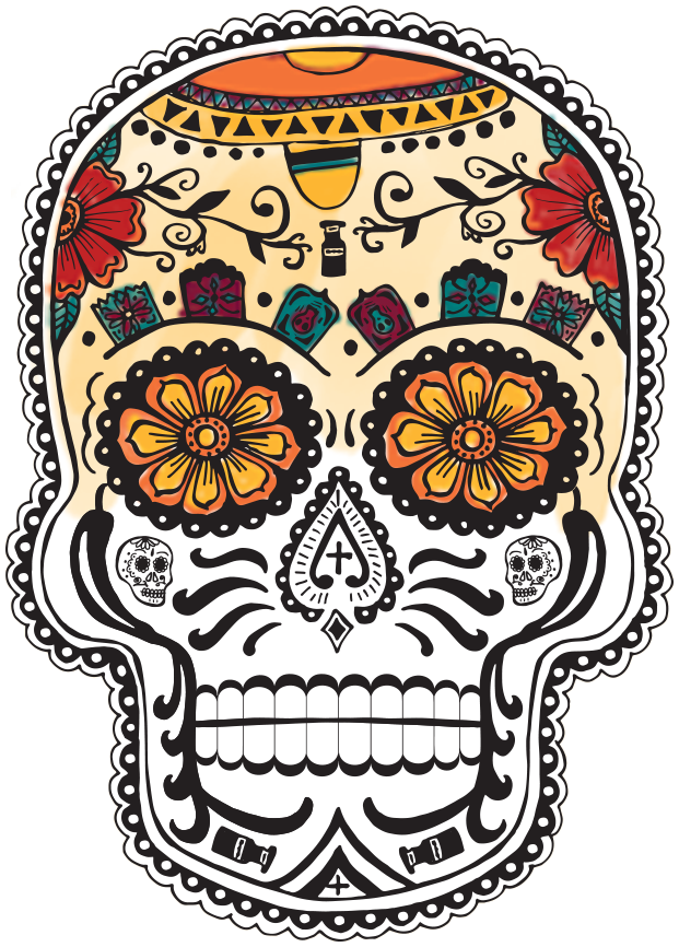 Win $3,000 Cash On Herdez - Dia De Los Muertos Skull Png (621x866)