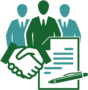 Customer Clipart Manpower - Partnership Icon Png White (377x402)