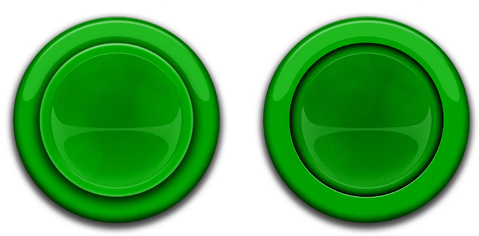 Button - Green Push Button Png (500x250)