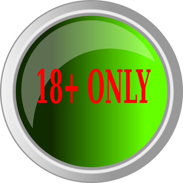 Eighteen Plus Button Svg Clip Arts 600 X 600 Px - Circle (600x600)