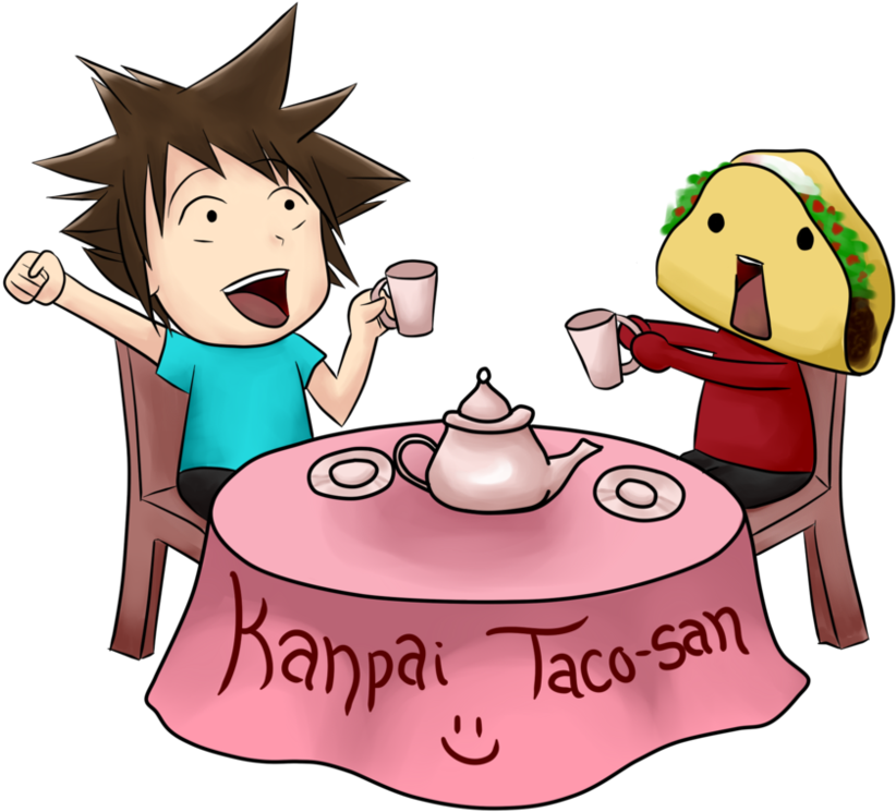 Taco Tea Party By Lizabyte - Cartoon (1001x797)