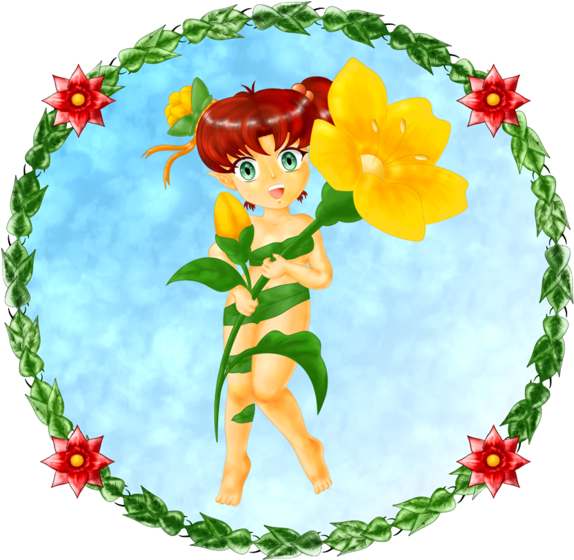 Chibi Flower Fairy By Aciampal - Fairy (900x875)