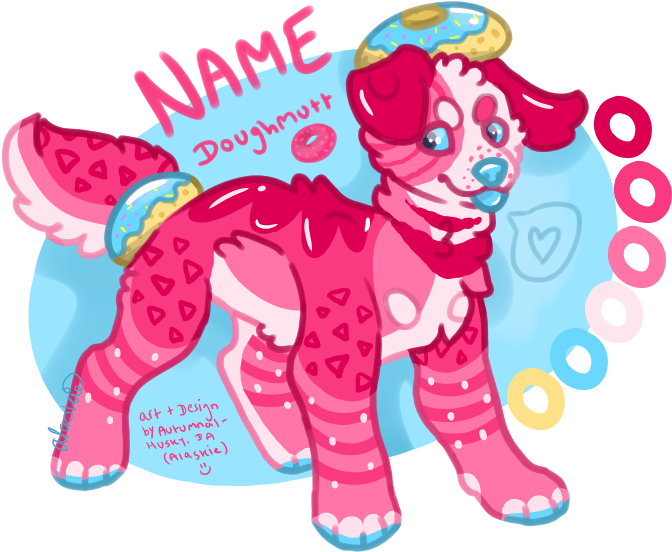 Coop Cake's Doughmutt By Autumnal Husky - Cartoon (690x600)