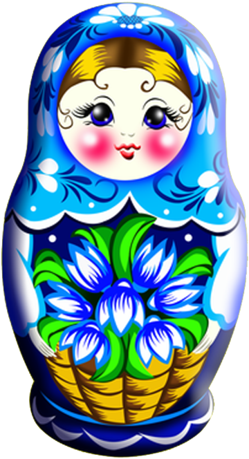 Картинки Матрёшки Для Детей Нарисованные - Матрешка Png (391x699)