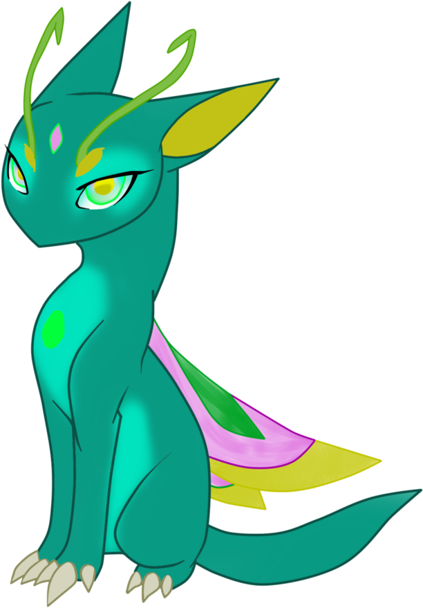 Fairy Flower Fox Thing By Drakynwyrm - Cartoon (701x1138)