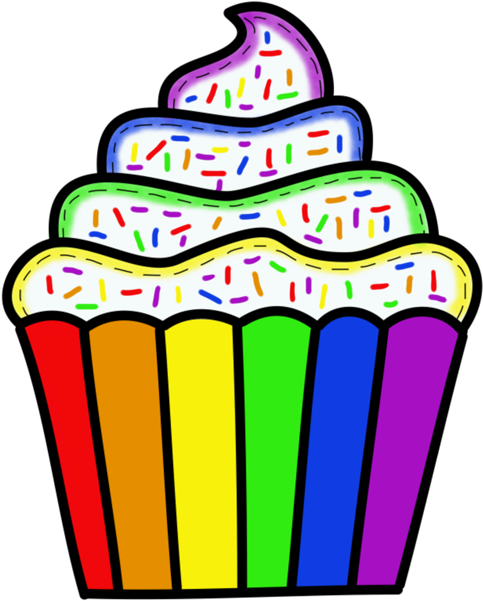 *✿**✿*cupcake*✿**✿* - Rainbow Cupcake Clipart (500x623)