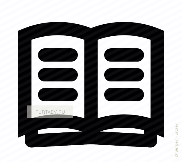 Vector Icon Of Opened Handbook - Book (620x553)