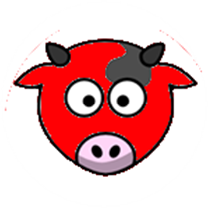Red Cow - It's Moo Greeting Cards (420x420)