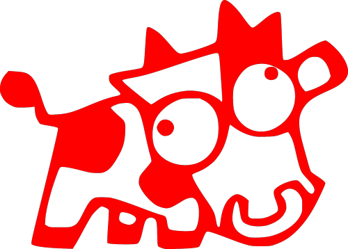 Please Note That The White Image Is A White Sticker - Crazy Cow (500x358)