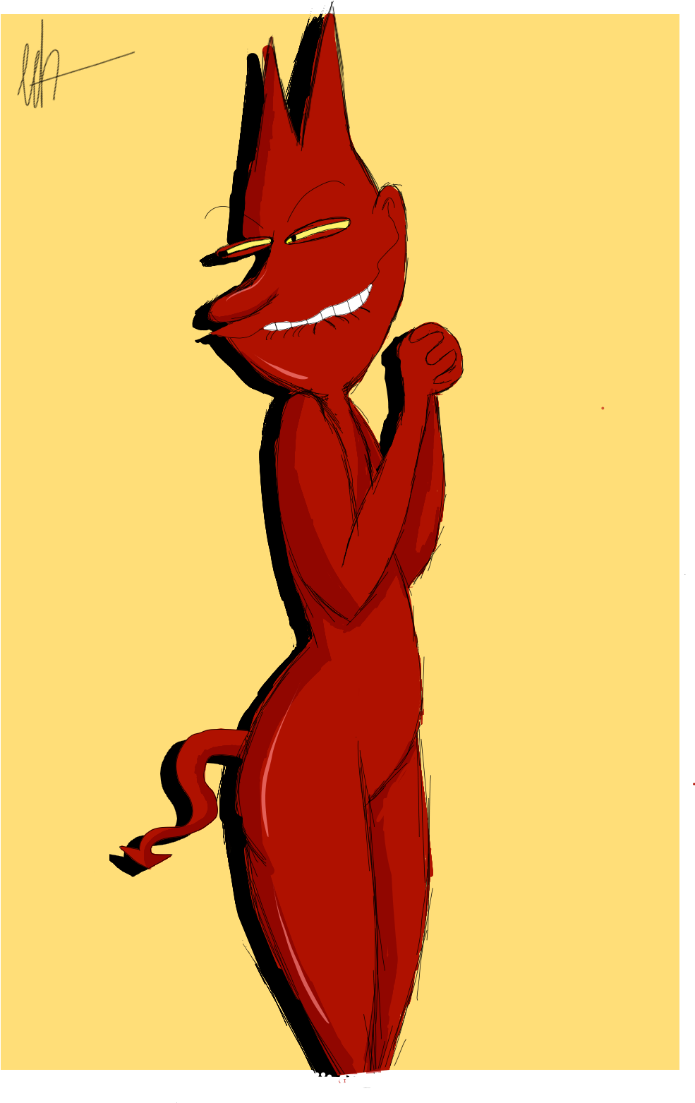 Red Guy Cow And Chicken Charlie Adler Cow And Chicken - Cartoon (1198x1599)