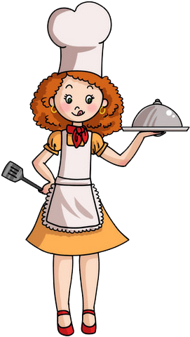 Cocinera Fot Cocinera 1 Pastelera7 Tborges Cookingtime - Dibujo De Una Cocinera Mujer (300x492)