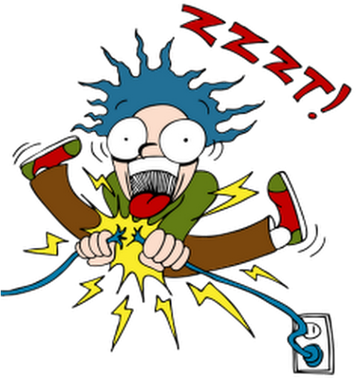 Electricity Has Many Risks Involved That Can Be Deadly - Santa Banta Good Morning Hindi (530x530)