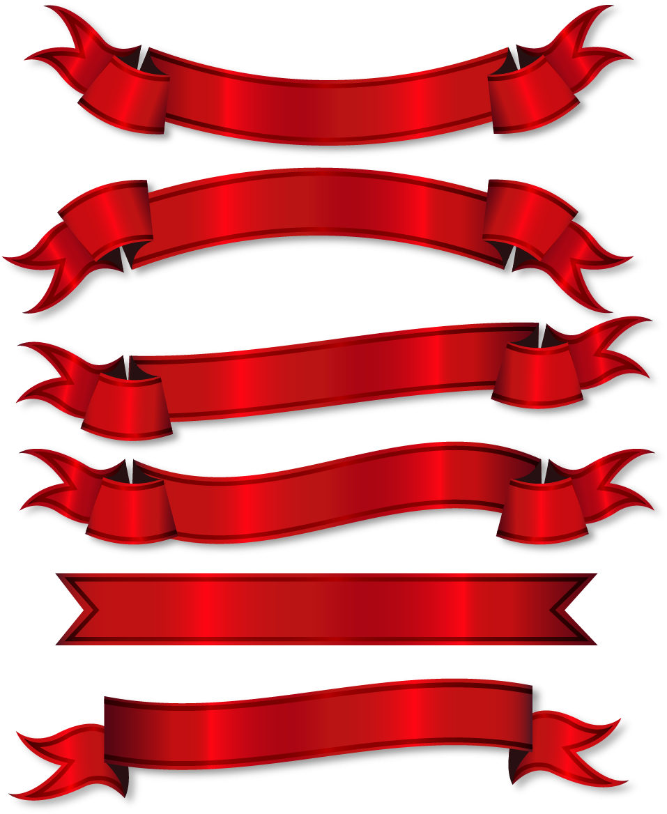 Red Ribbon Faixa Clip Art - Ribbon (967x1179)