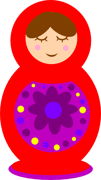 Doll Clipart Transparent - Nesting Doll Clipart Png (336x596)