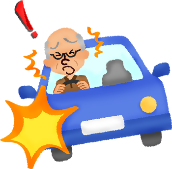Elderly Man About To Cause Accident - Traffic Collision (350x343)