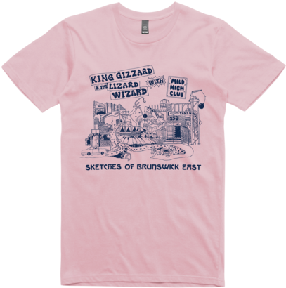 Sketches Of Brunswick / Pink T-shirt - King Gizzard T Shirt (550x550)