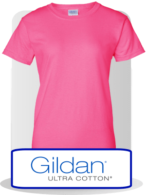 Women's Ultra Cotton - Pink Blank Tee Shirts (300x400)
