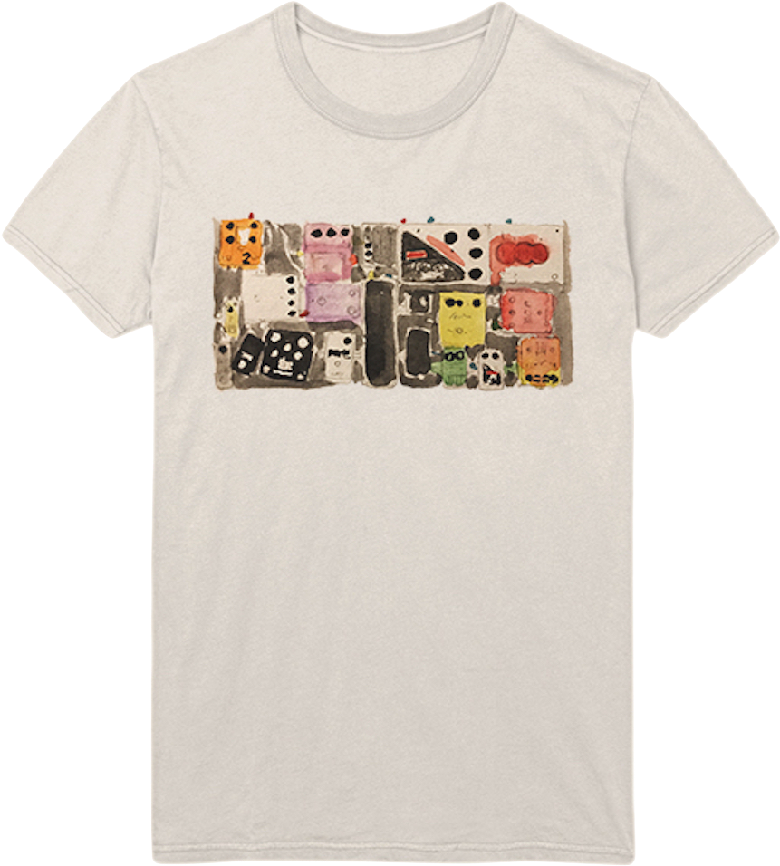 Pedalboard Watercolor Front Only T Shirt Only - Pedalboard Watercolor Front Only T Shirt Only (1000x1000)