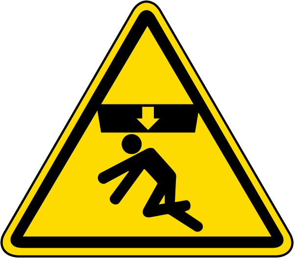 Danger Clipart Emergency Sign - Crush Hazard Sign (600x526)