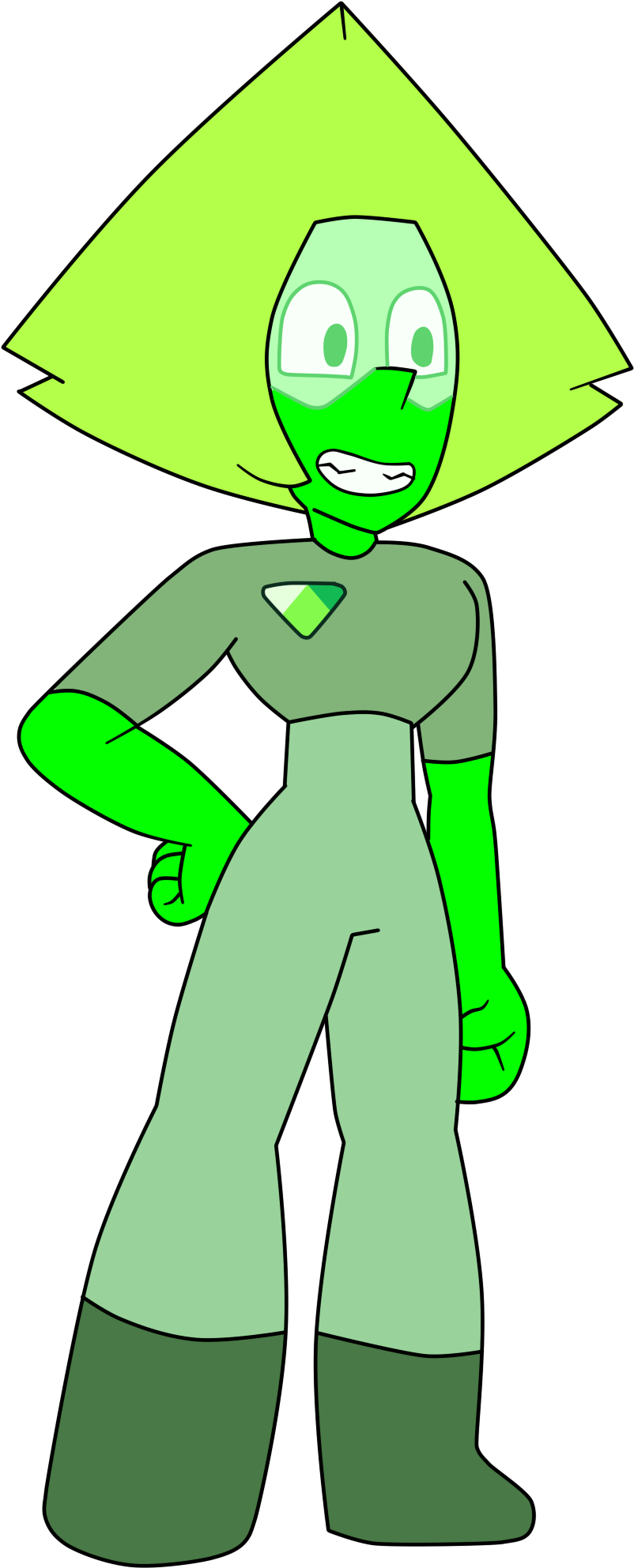 Peridot Chest Gem 1 - Steven Universe Peridot Gemcrust (1740x2441)