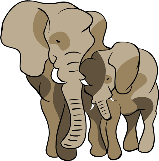 Elephant Love Cartoon (600x630)