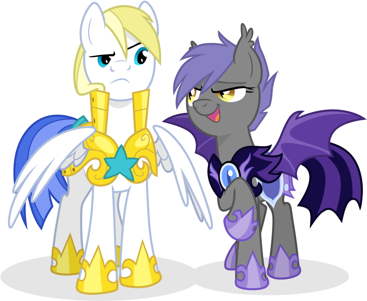 Equestria-prevails, Bat Pony, Cloudblossom, Cute, Duo, - Mlp Luna Royal Guard (1255x1024)