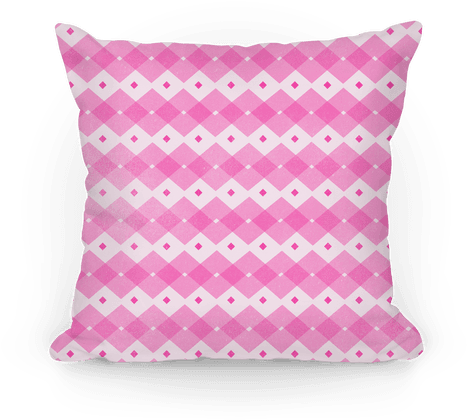 Pink Checkered Pattern Pillow - Check (484x484)