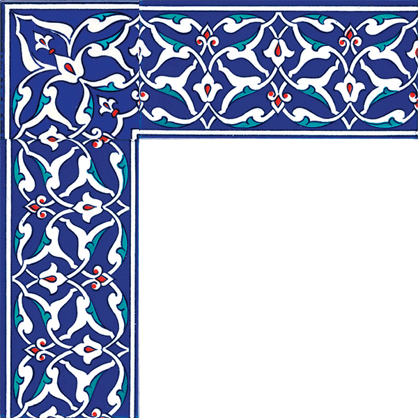 Iznik Desenli Cini Dekor Kutahya Cami Cinisi Altıgen - Tomb Of Gül Baba (600x600)