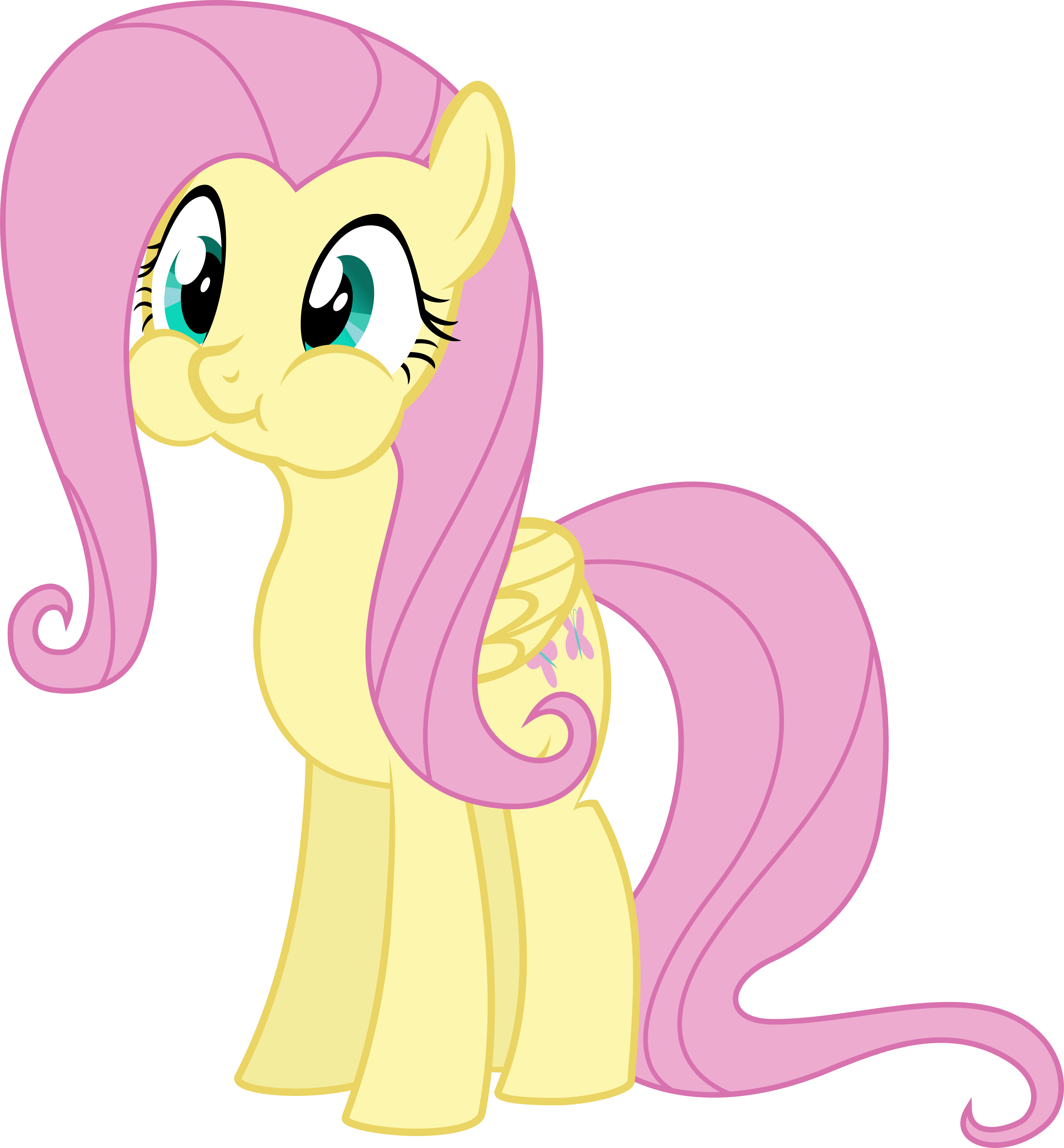Pinkie Pie Fluttershy Twilight Sparkle Rarity Rainbow - Fluttershy Holding Breath (4670x5039)