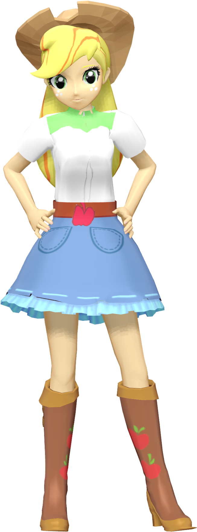 Applejack Equestria Girl By Frede15 Applejack Equestria - Cartoon (1024x1820)