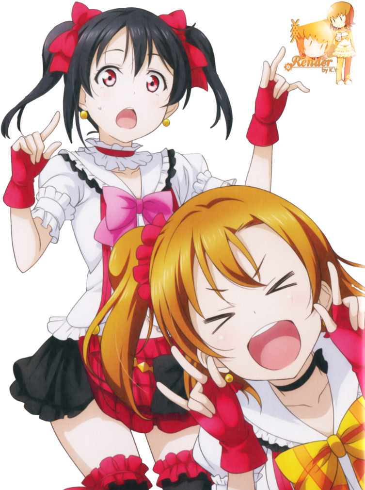 Yazawa Niko And Kousaka Honoka Render By Kami-yu - Love Live School Idol Project Render (775x1031)