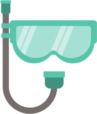 Diving Mask And Snorkel - Illustration (550x550)
