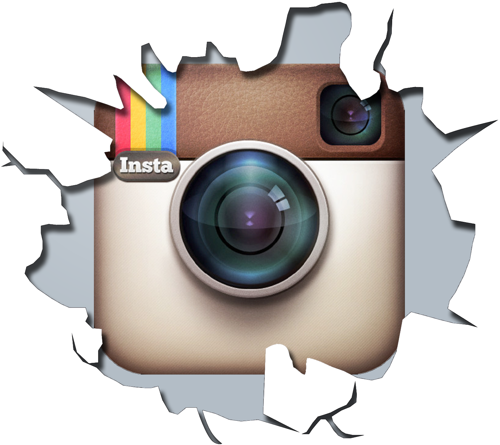 Instagram Logo Png Transparent Agrietado (1688x1503)