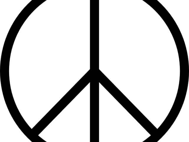 Peace Symbol Clipart Thin - Peace Sign (640x480)