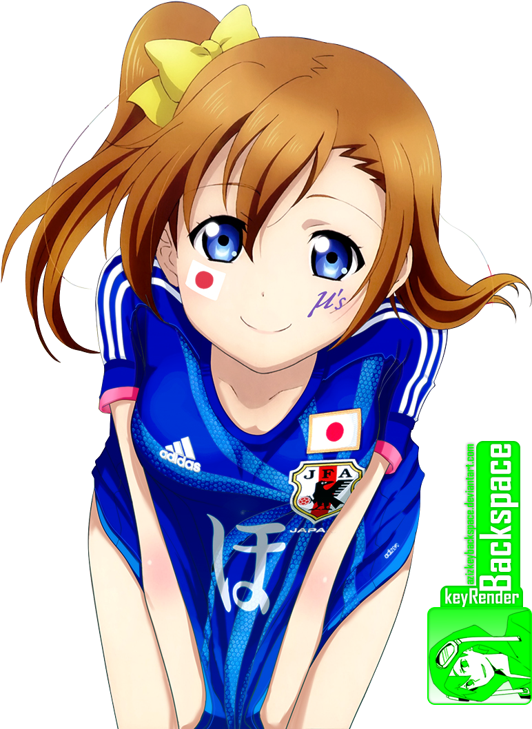 Fifa14) - Render By Azizkeybackspace Kousaka Honoka - Hd Love Live School Idol Project (813x1076)