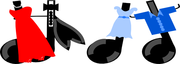 Dancing Musical Notes Png (600x216)