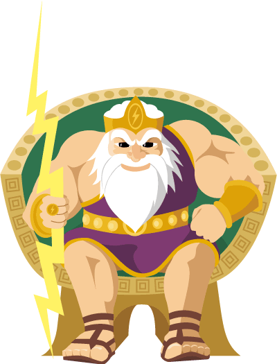 Ancient Greece God - Zeus Cartoon (400x525)