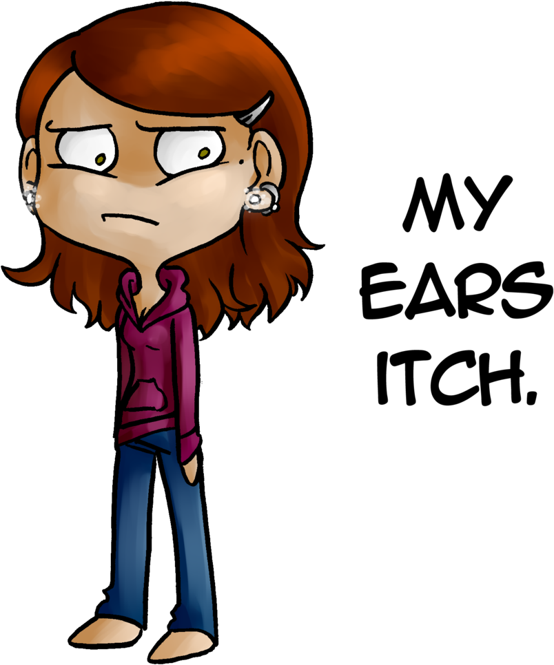 My Ears Itch Dangit By Ratopiangirl My Ears Itch Dangit - Cartoon (900x1165)