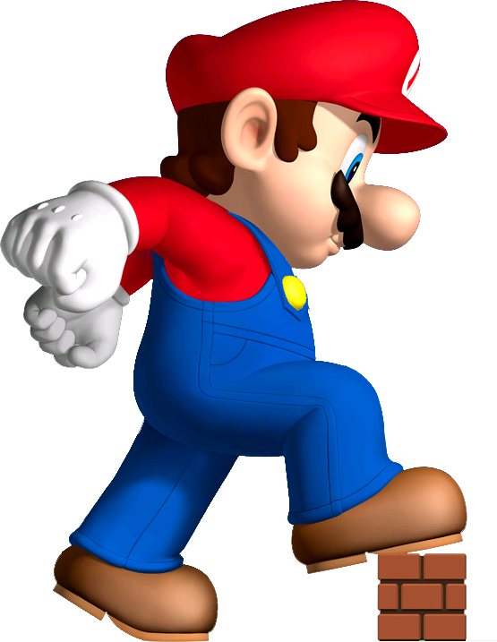 Mario Png - New Super Mario Bros Giant Mario (555x717)
