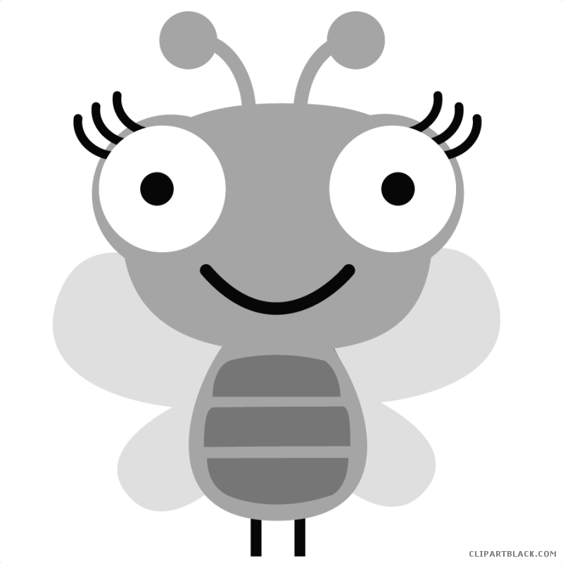 Cute Bug Animal Free Black White Clipart Images Clipartblack - Cartoon (800x800)