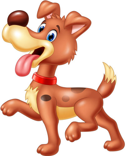 Funny Cartoon Animals Vector [преобразованный] - Png Cute Dog Animated Png (403x500)