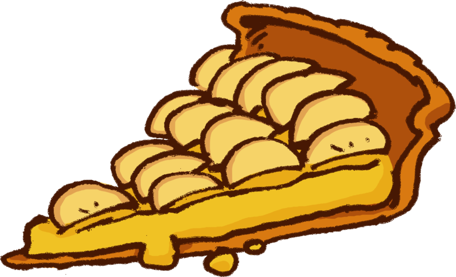 Tarte Aux Pommes By Oclero - Clipart Tarte Aux Pommes (900x547)